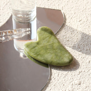 Genuine Jade Roller & Gua Sha Set for Face, Cooling & Firming Effect