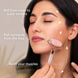 Genuine Jade Roller & Gua Sha Set for Face, Cooling & Firming Effect